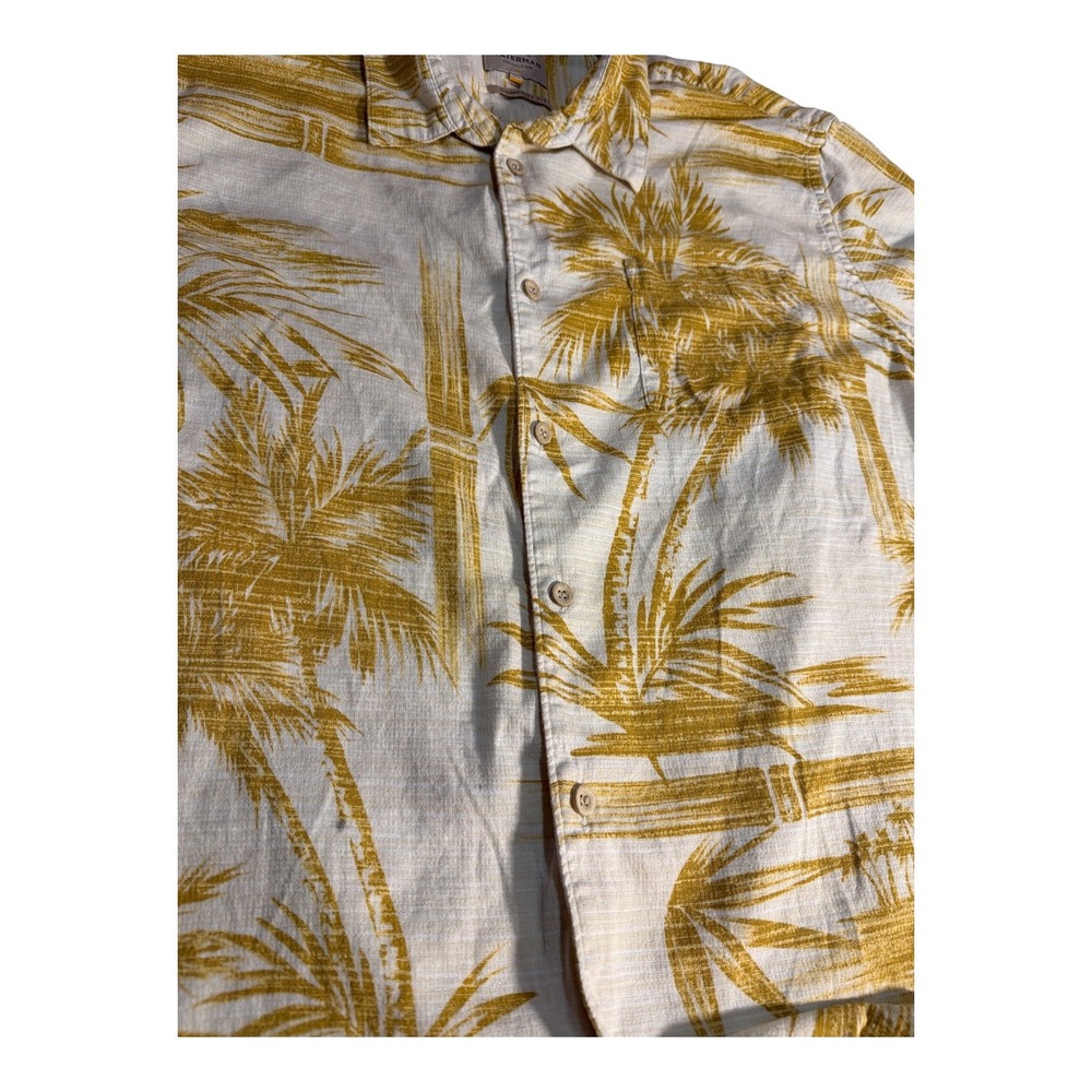 Hawaiian floral palm tree button up casual shirt quicksilver waterman cotton xl - Picture 5 of 7
